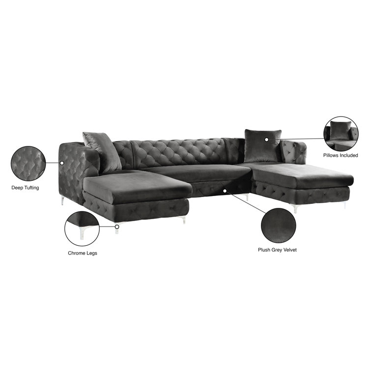 Miranda velvet outlet sectional